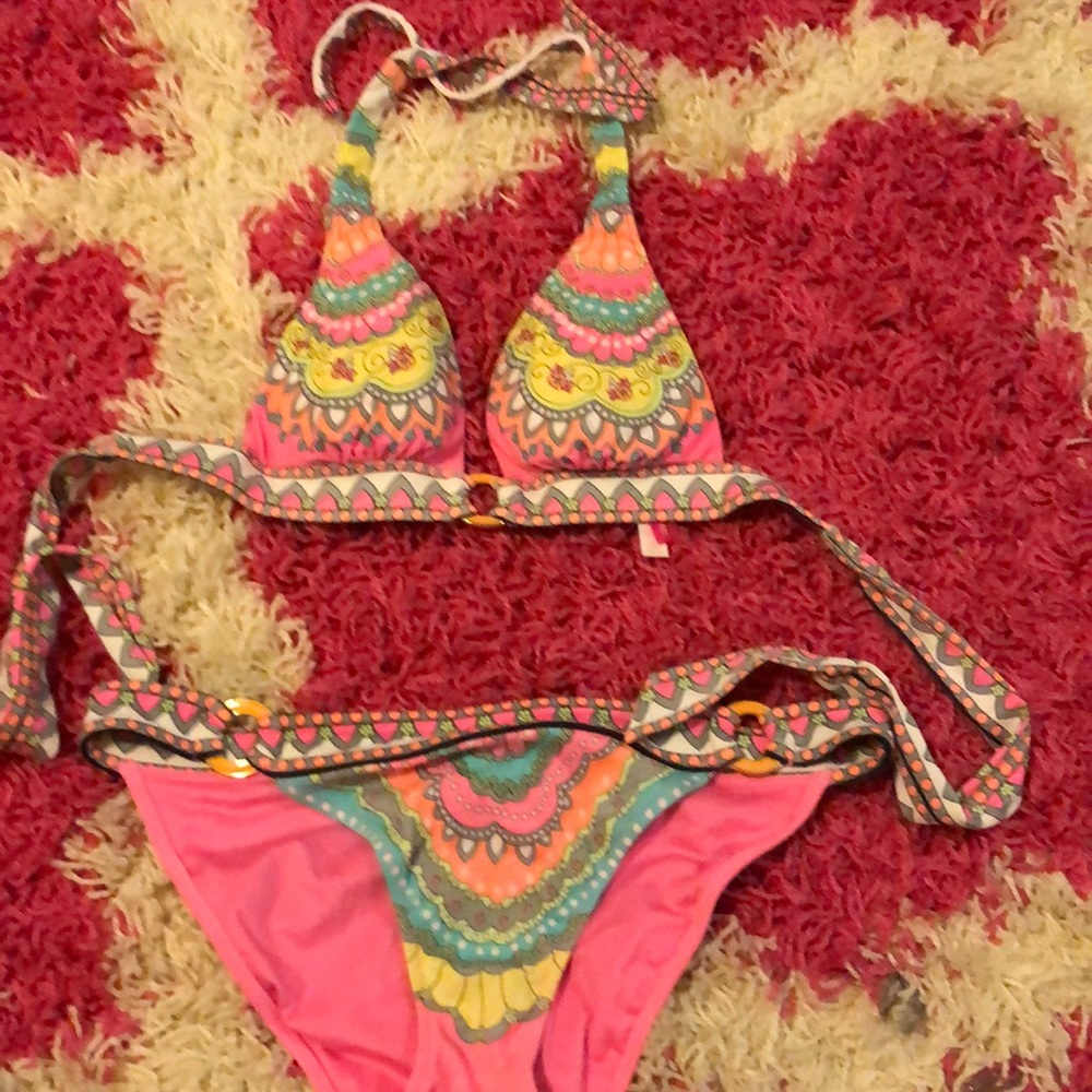 Victoria’s Secret bright multi color bikini S XS